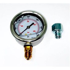 Oil Pressure Gauge 400 bar 1 ¼ “BSP 63mm Diameter Glycerine Filled