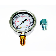 Oil Pressure Gauge 400 bar 1 ¼ “BSP 63mm Diameter Glycerine Filled